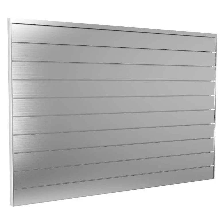 Proslat 88900 Aluminum Slatwall Garage Organizer Storage System, 8 x 4', Silver