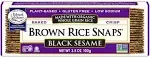 Brown Rice Snaps, Black Sesame W/ Organic Brown Rice, 3.5 Oz Packs, 12 Pk