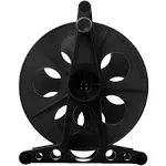 GarfatolRv Cord Storage Reel with Handle Driven Easy to Use Holds Up to 135 FeetBlack