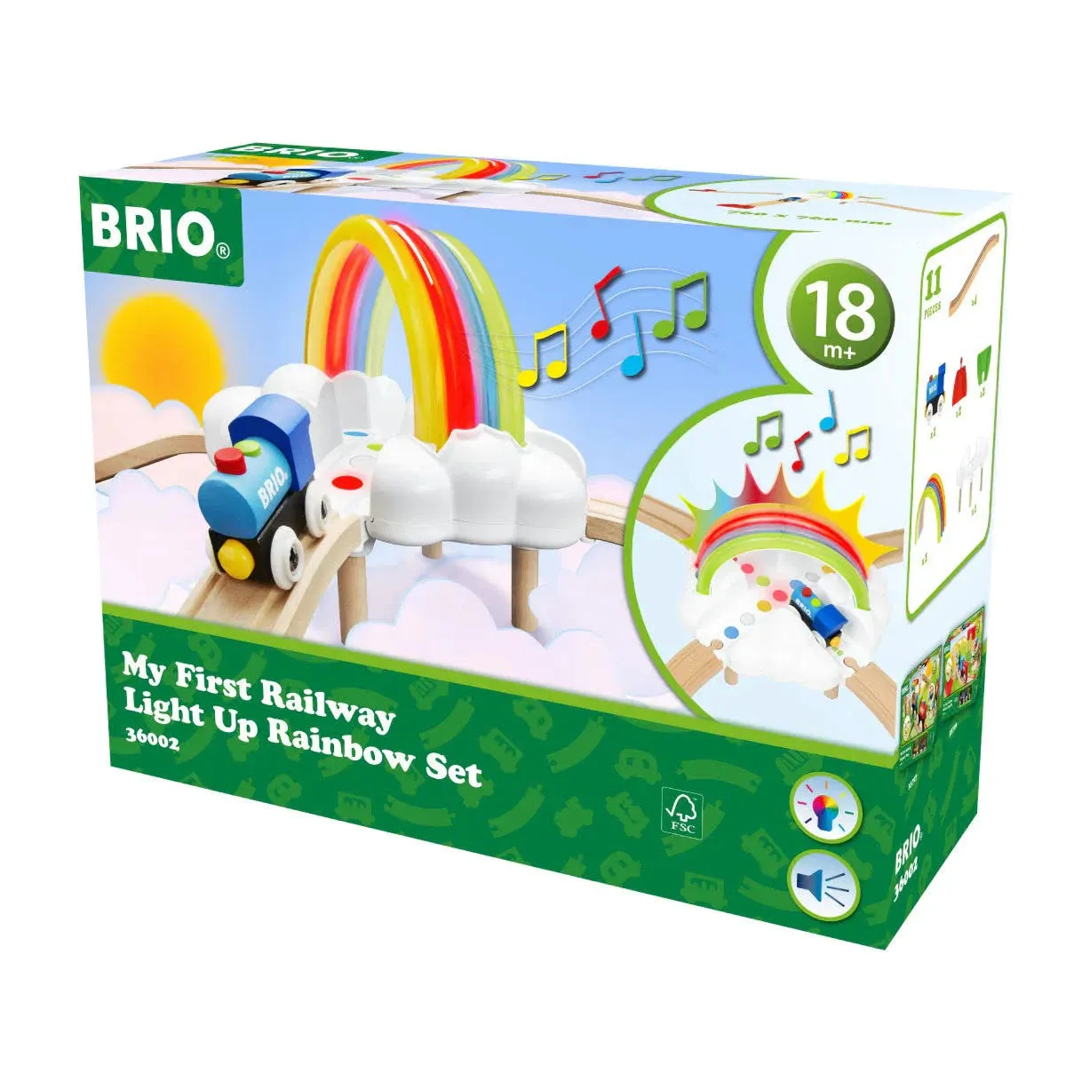 BRIO 36002 My First Railway Light Up Rainbow Set