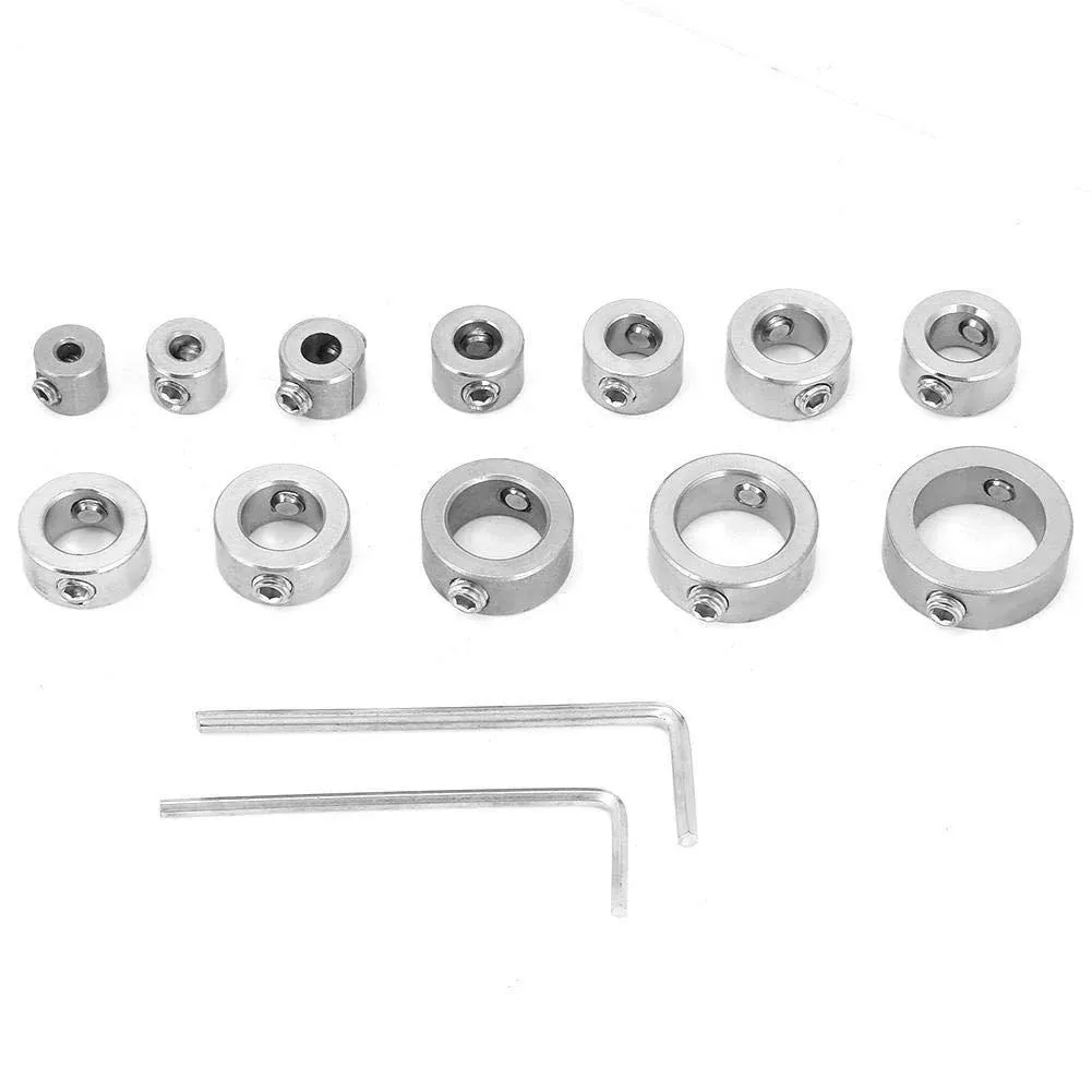 Hilitand 12pcs Stainless Steel Drilling Limit Ring Drill Depth Stop Bit Collar ...