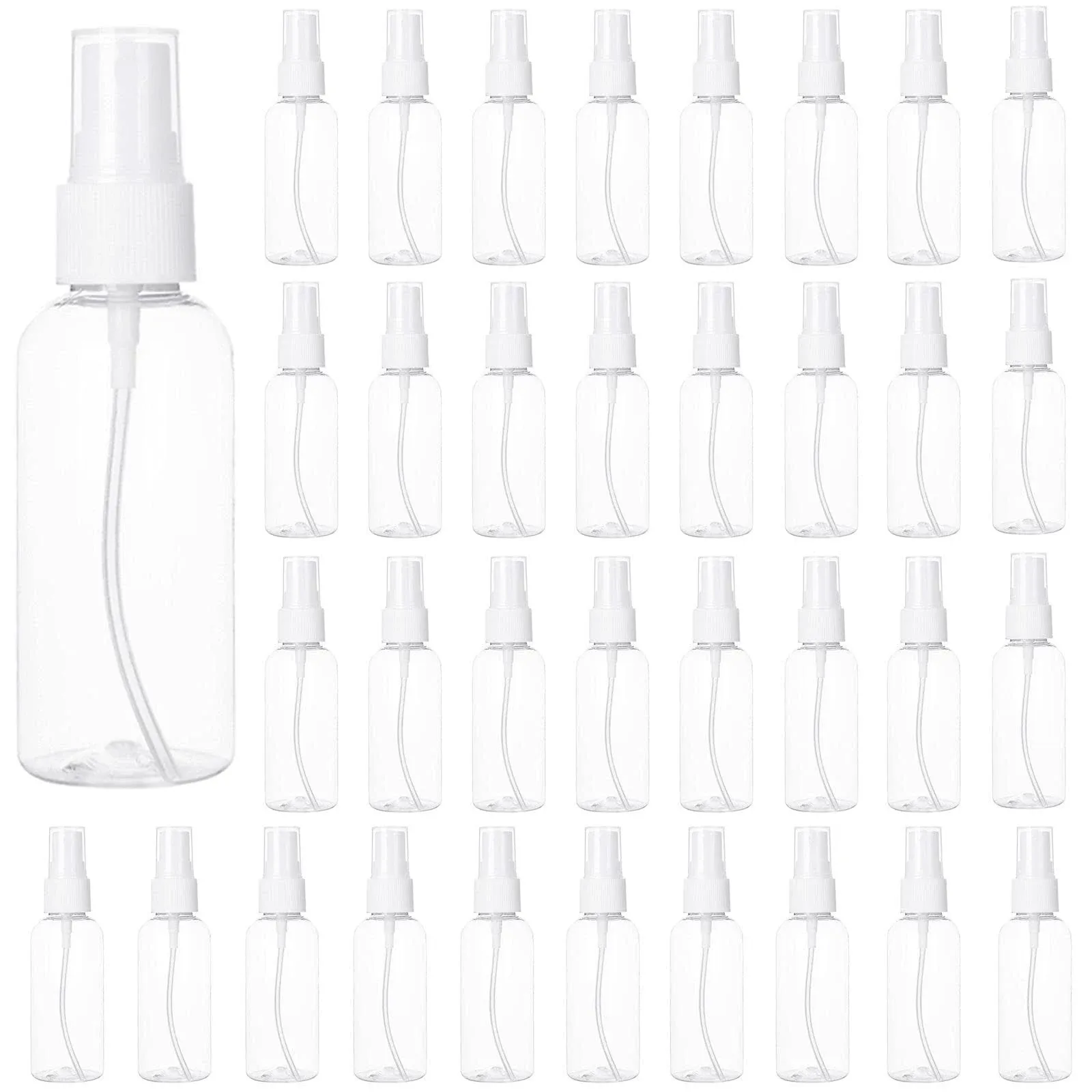 50PCS 2 Oz Spray Bottle Mini Mist Sprayer Clear Fine Small Spray Bottle Empty Travel Spray Bottles Reusable Liquid Containers Water Spray Bottle for Perfume, Plant(60ml)