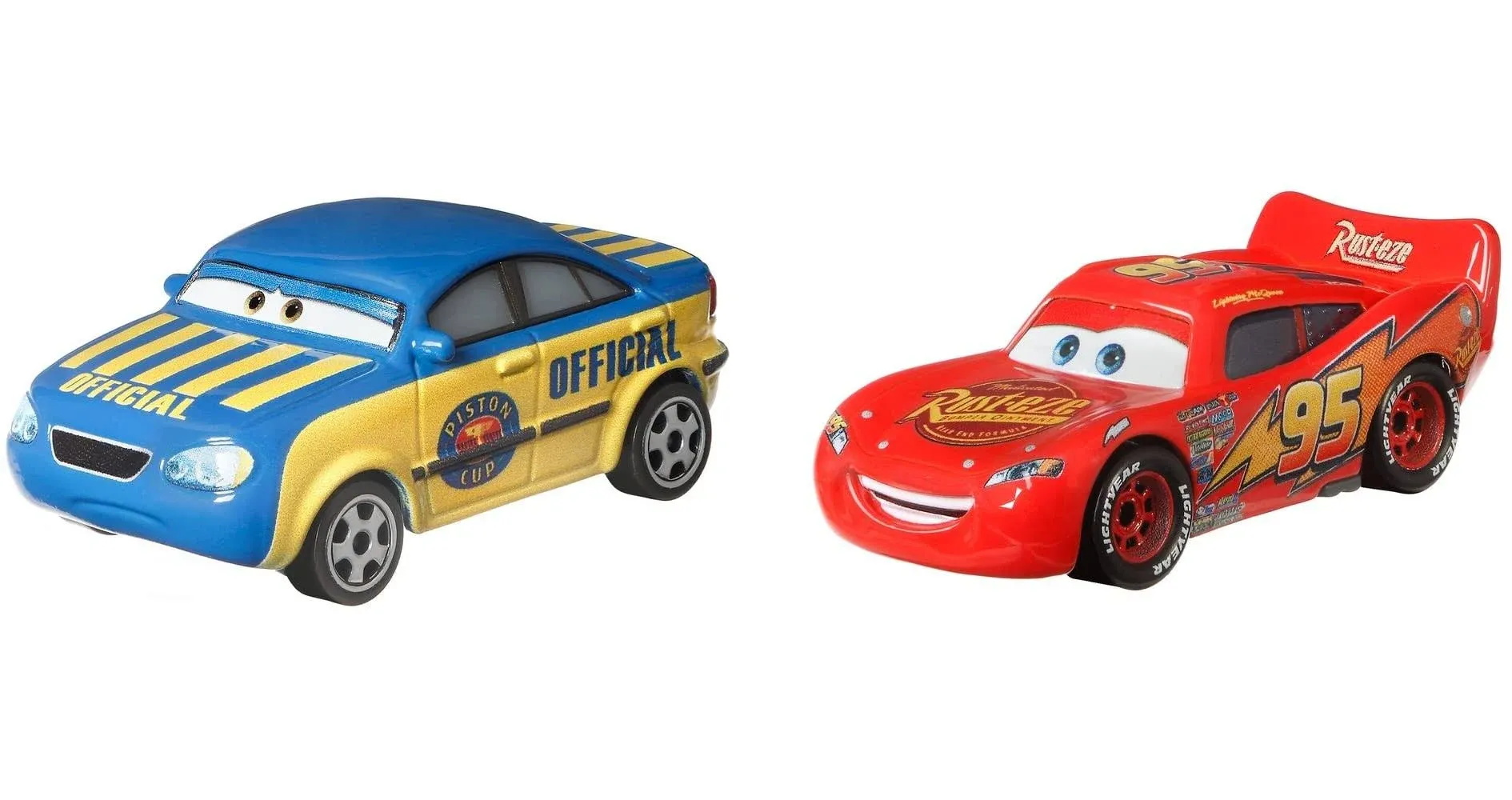 Disney Pixar Cars Race Official Tom & Lightning McQueen 2-Pack