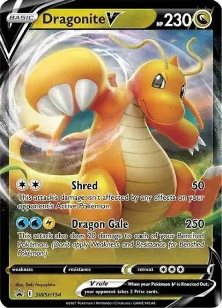 Pokemon Sword & Shield Promo Dragonite V SWSH154