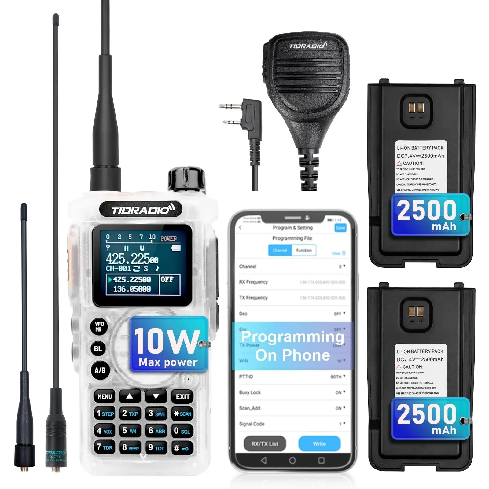 (2nd Gen) TD-H8 10W High Power Ham Radio Handheld APP Programmable,L<wbr/>ong Range...