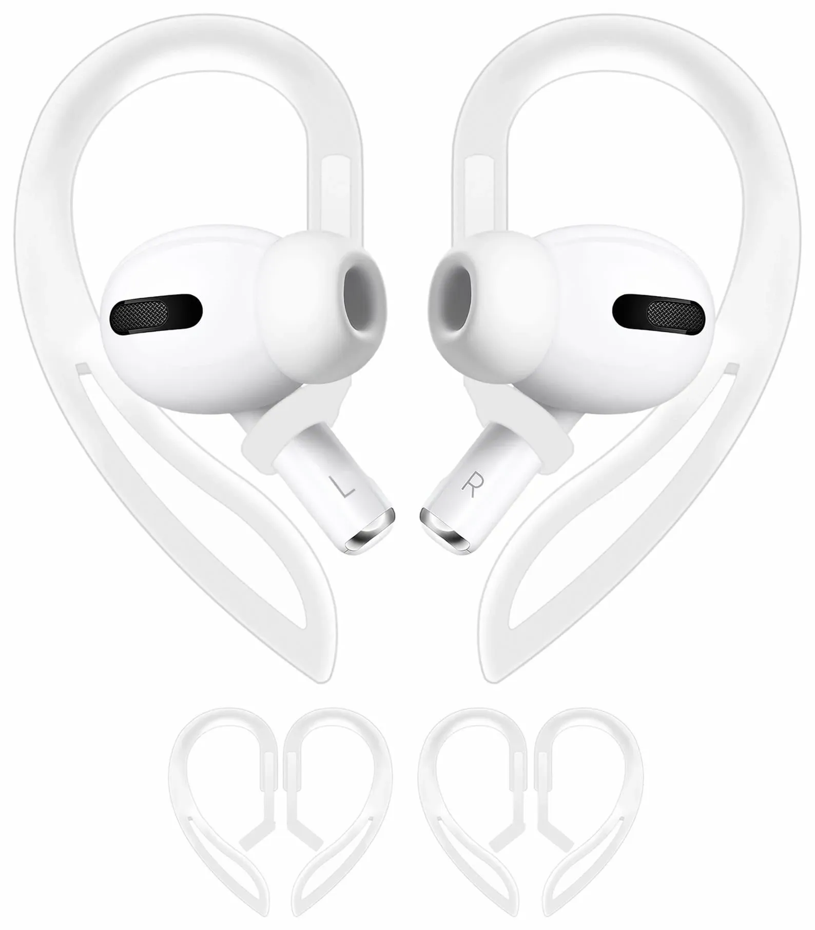 Ear Hooks Compatible with AirPods Pro 2nd Generation and AirPods Pro [Multi-Dimensional Adjustable] Accessories Compatible with Apple AirPods 3 2 1 Gen(Transparent)