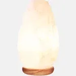 Modern White Salt Lamp with Dimmable Light Source - ETL Certified - 5 Pounds