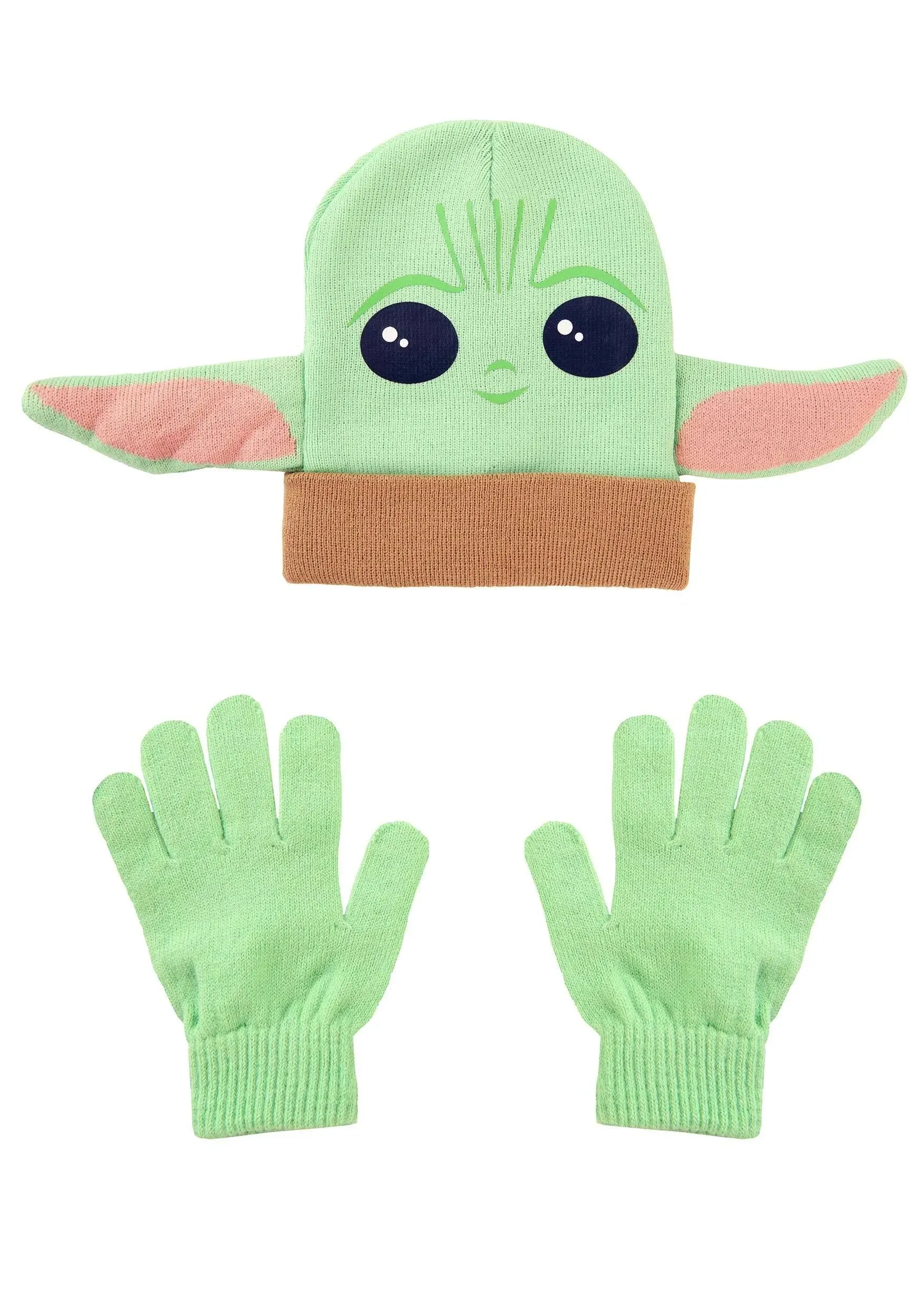 Star Wars Beanie Hat and Gloves Set, Kids Winter Knit Cap and Matching Mittens