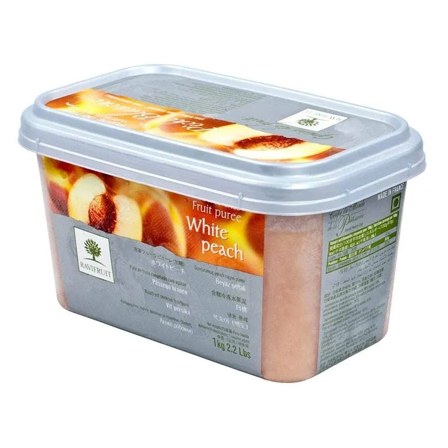 Ravifruit White Peach Puree - 1 Tub - 2.2 lbs