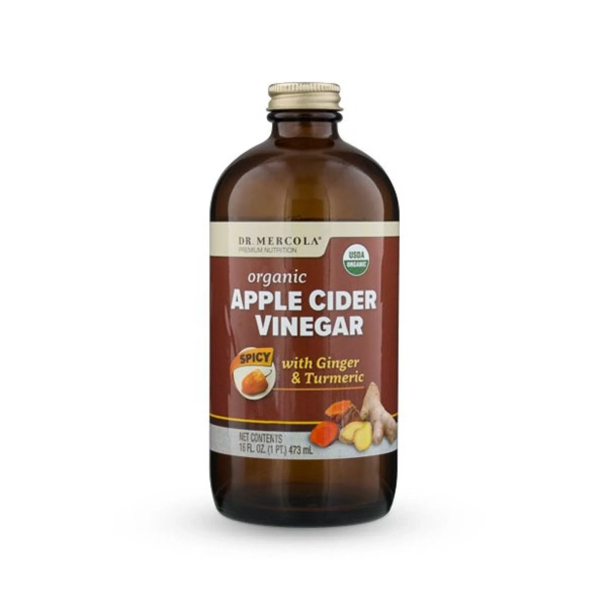 Dr. Mercola Organic Apple Cider Vinegar Spicy - 16 fl oz