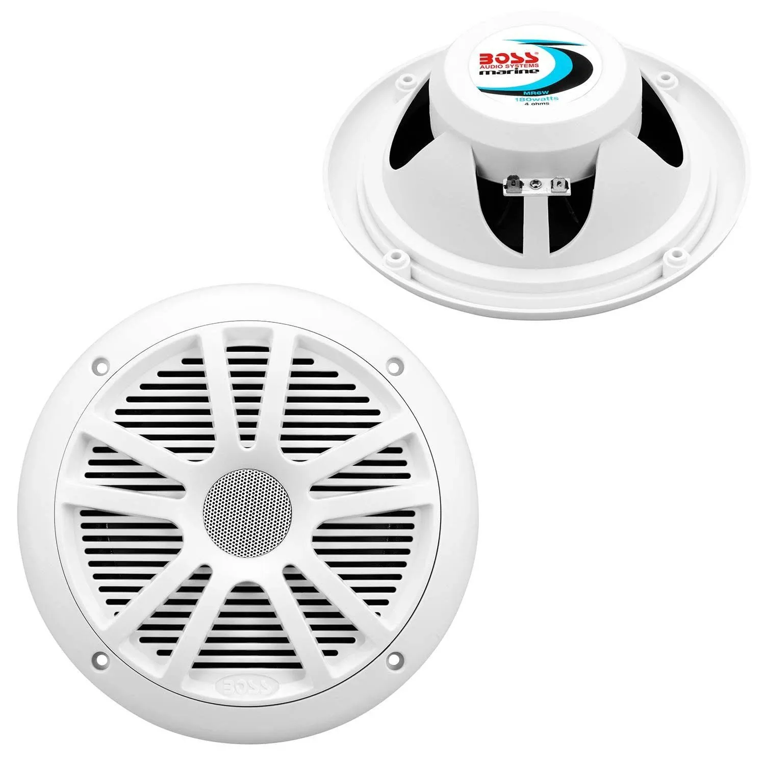 Boss Marine MR6W Speaker - 6.5" - White - 2 pack