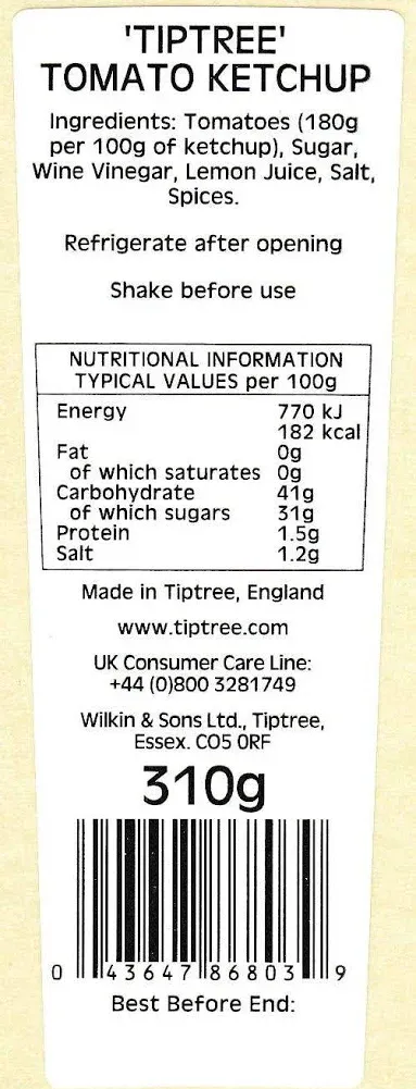 Tiptree Tomato Ketchup