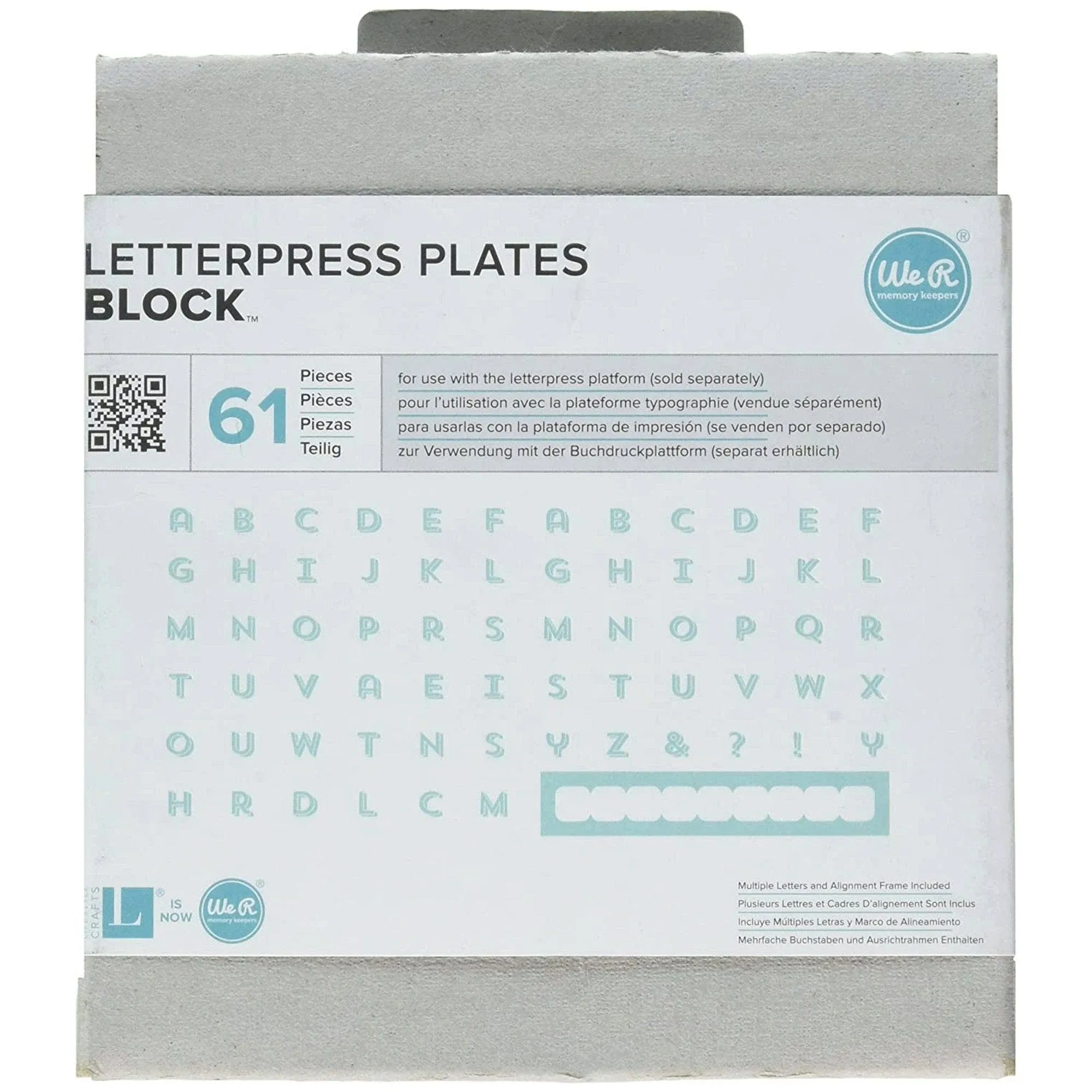 We R Memory Keepers Block Lifestyle Letterpress Plates