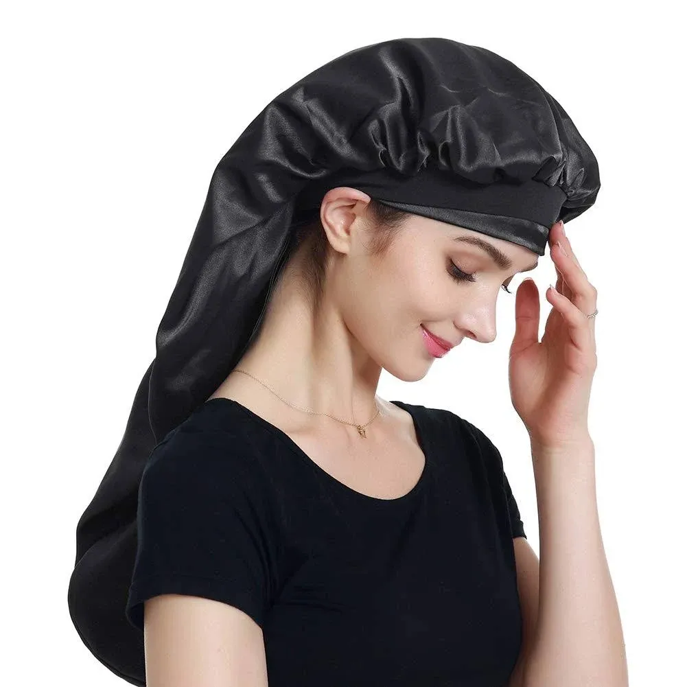 Large Satin Cap for Braids, Natural Hair, Curly Hair Sleeping