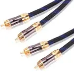 KUYIOHIFI Dual 2RCA Male to 2RCA Male Stereo Audio Cable