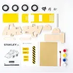 Stanley Jr. Construction Toy Truck Front Loader Wood Craft Kit - DIY Assemble Toy for Kids