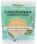 Outer Aisle Original Cauliflower Sandwich Thins, 6.75 Ounce -- 12 per case