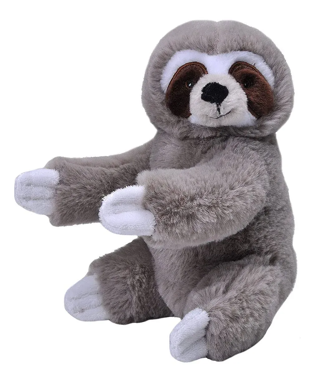 Wild Republic EcoKins Mini Sloth Stuffed Animal 8 inch, Eco Friendly Gifts for Kids, Plush Toy, Handcrafted Using 7 Recycled Plastic Water Bottles (24793)