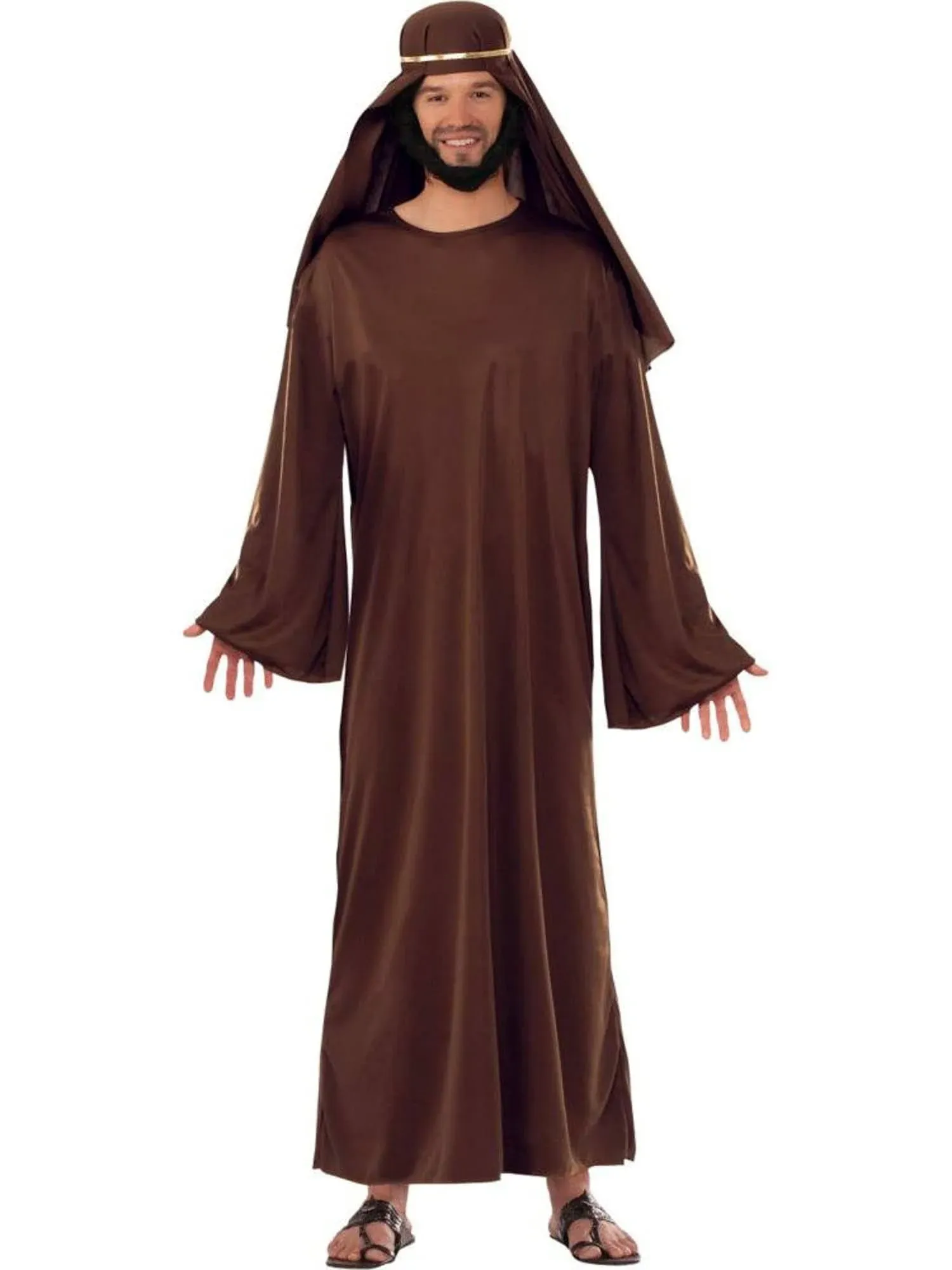 Forum Mens Value Biblical Robe, Brown, X-Large