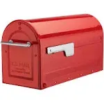 Architectural Mailboxes 7900-7R-SR Boulder Post Mount Mailbox Red