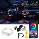 Remote Car LED Strip Lights, Multicolor Interior Car Lights,16 Million Colors 5 in 1 Ambient Lighting Kit with 236 inches Fiber Optic, Function and Wireless APP Control (5 in 1 APP)