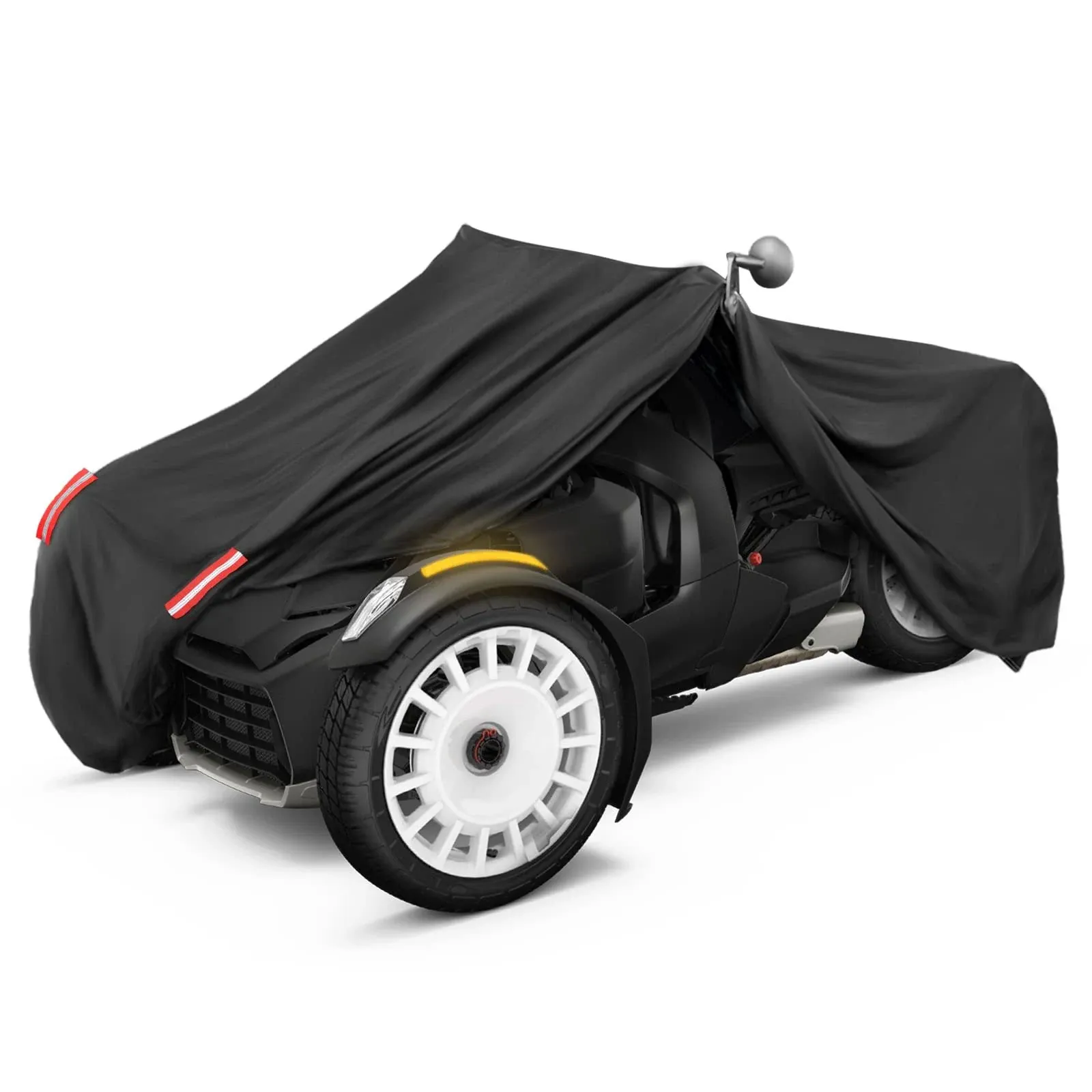 KEMIMOTO Full Cover Compatible with Can-Am Ryker 600 900 Sport Rally Edition Ryker Bike Full Cover All Weather Resistant with Reflective Strips Compatible with Ryker Accessories