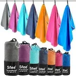 Sfee 2 Pack Microfiber Travel Towel, Quick Dry Towel Camping Towel Large Beach Towel Super Absorbent Compact Lightweight Sports Towel Gym Towel for Beach, Gym, Hiking, Pool, Backpacking, Bath, Yoga