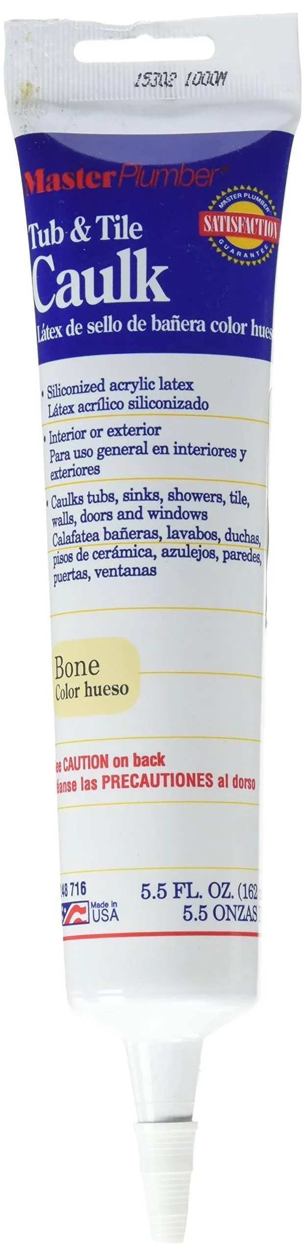 Oatey Company  Tub &amp; Tile Caulk, Bone, 5.5-oz.