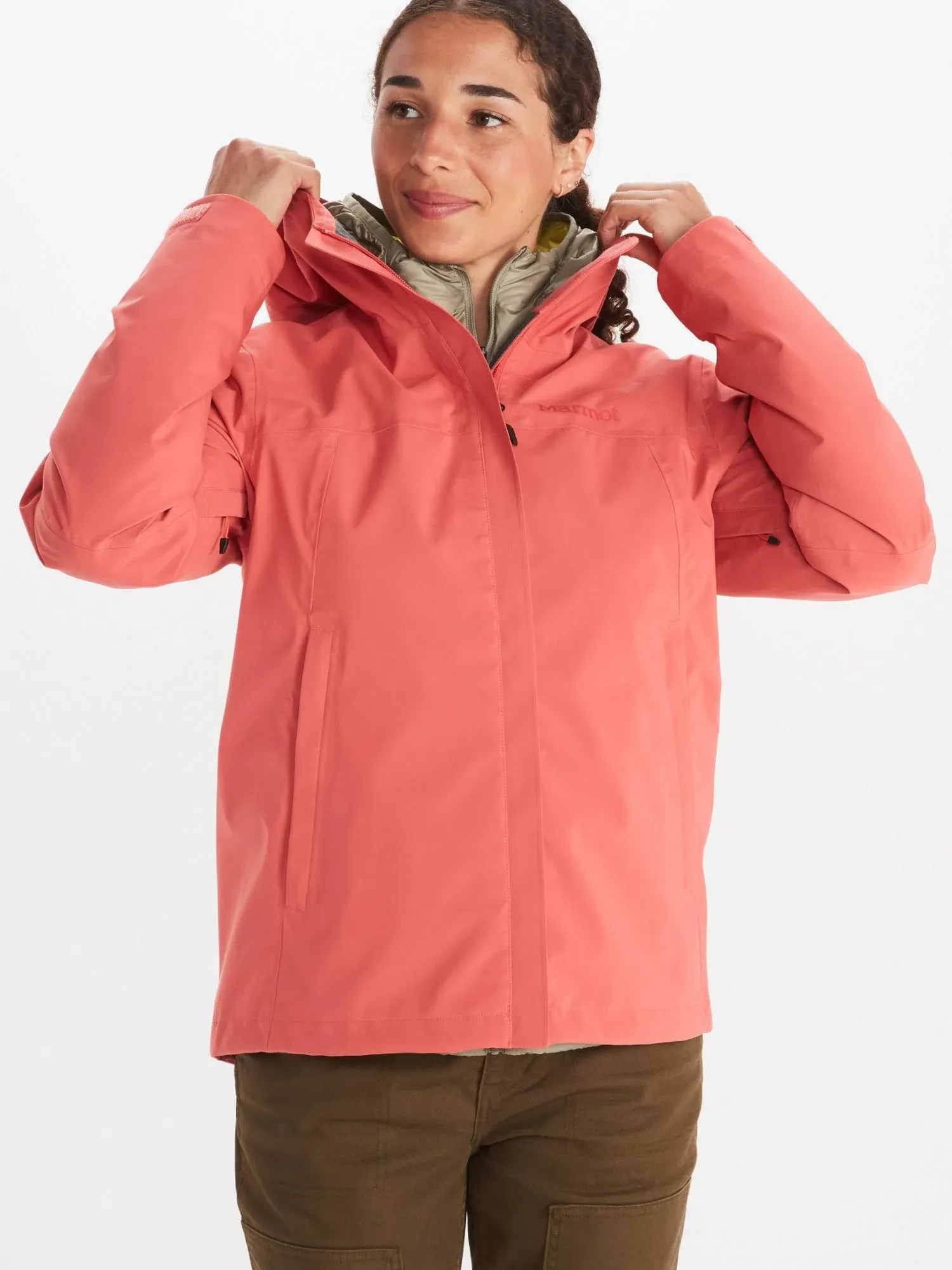 Marmot PreCip Eco Pro Jacket - Women's Large Grapefruit M12389-9949-L