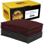 Dura-Gold Premium 6" x 9" Scuff Pads, 5 Each Maroon General Purpose & 5 Each Gray Ultra Fine - Scuffing, Scouring, Sanding, Paint Primer Prep