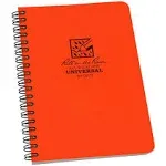 Rite in the Rain Weatherproof Side Spiral Notebook, 4.625&#034; x 3 Pack, Orange 