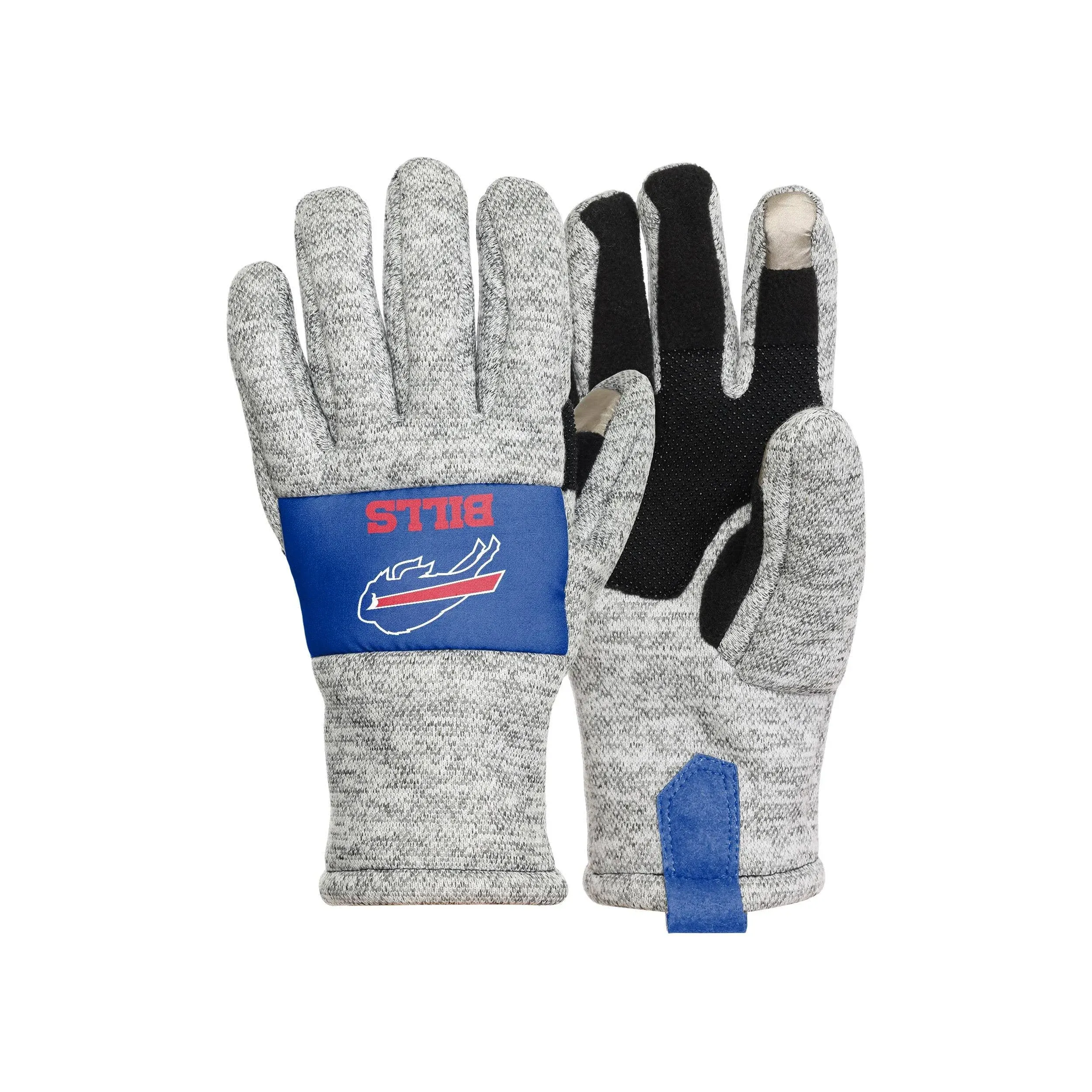 FOCO NFL unisex-adult Nfl Team Logo Heather Grey Insulated Gloves