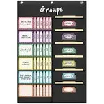 Eamay Small Group Management Pocket Chart with 84 Cards to Keep Small Groups Organized and On Task