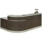 NBF Esquire Glass Top Reception Desk