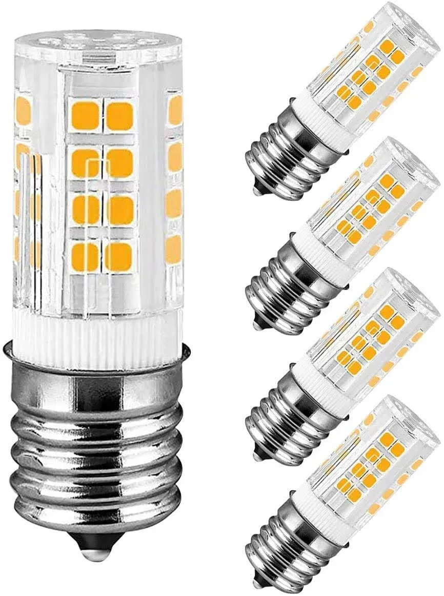 E17 LED Bulb Microwave Oven Appliance Light Bulb Intermediate Base Bulb 4W Equivalent 40W, Warm White 3000K,Non-Dimmable 110 v-130v 4Pack