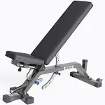 Sporzon! Multifunctional Workout Station Adjustable Olympic Workout Bench with Squat Rack, Leg Extension, Preacher Curl, and Weight Storage, 800-Pound Capacity