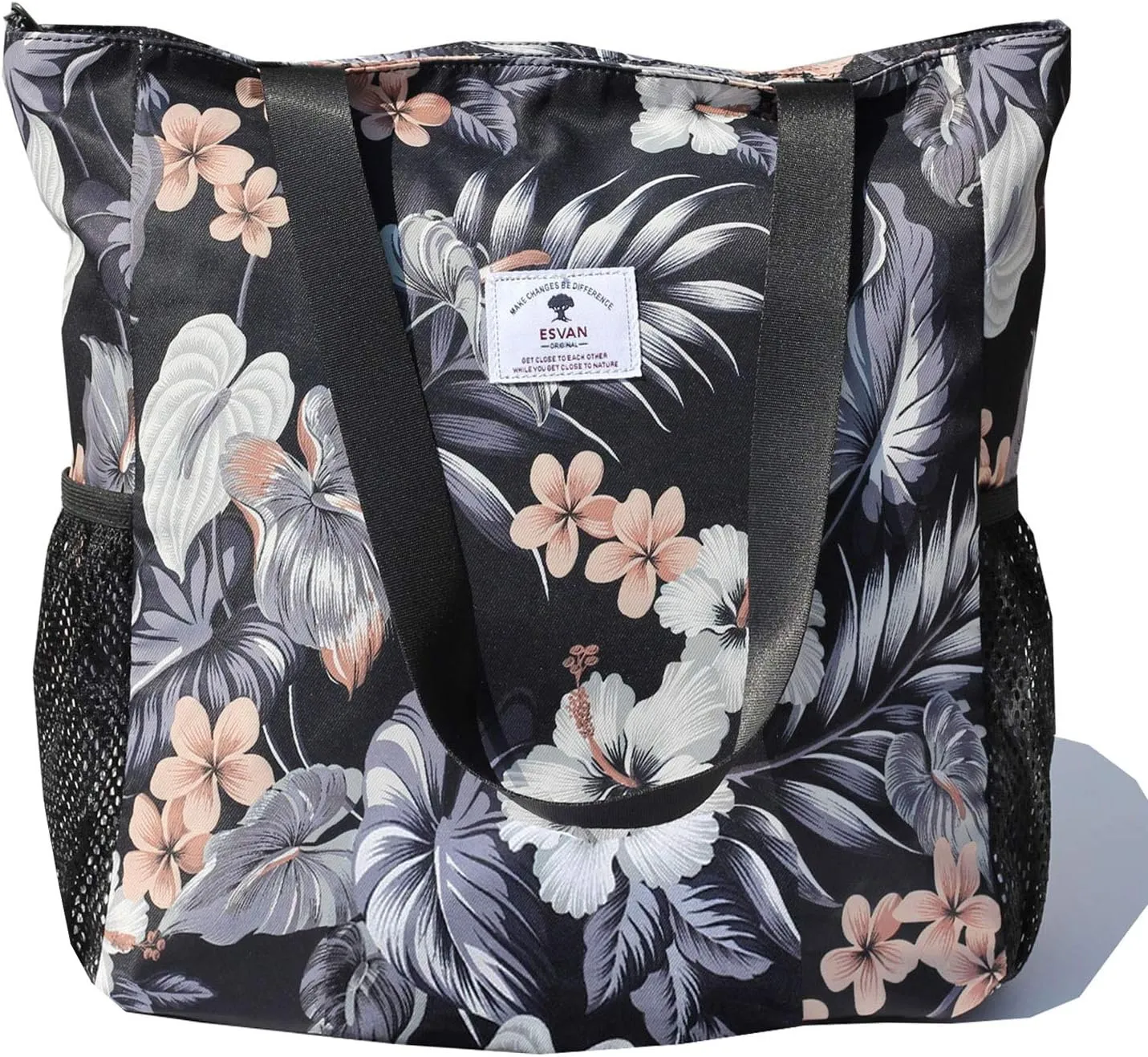 Original Floral Water Resistant Large Tote Bag Shoulder Bag for G Floral Leaf