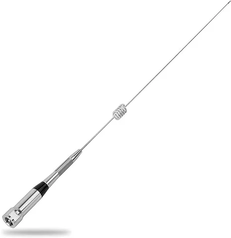 HYS TC-VUM10A 31inch 785mm Dual Band 144/430Mhz 2Meter 70cm 200W 3/5dBi Stainless Steel Mobile Antenna PL259 (UHF-Male) Connector for Yaesu Motorola Midland Icom Ham Mobile Radio Transceiver