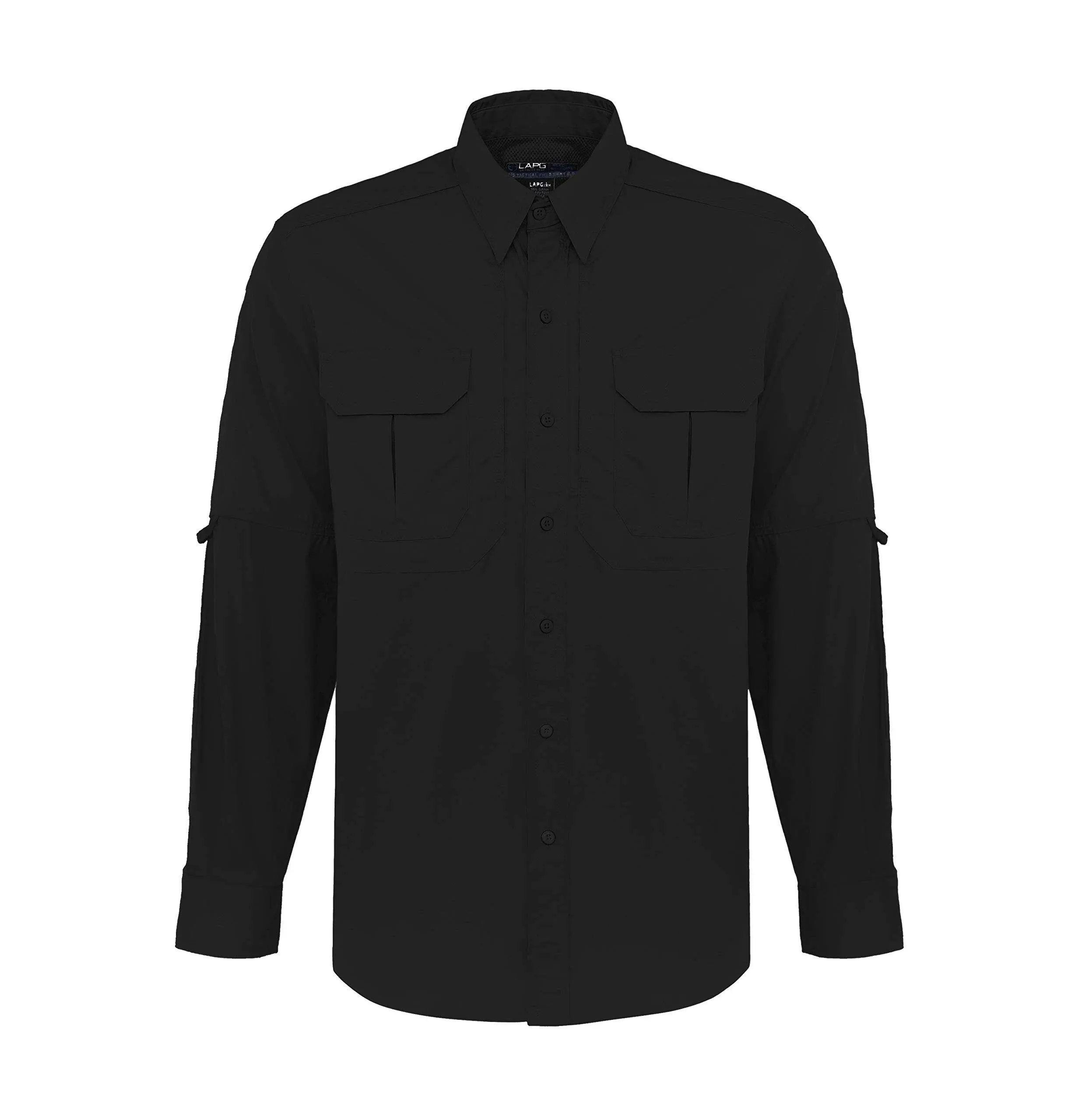 LA Police Gear Field Long Sleeve Tactical Men's Button Up Shirt, Lightweight Button Up Shirt for Men, Men's Uniform Shirts