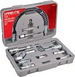 Carbyne 12 Piece Grease Gun Accessory Set | All-in-One Set Includes Couplers, Nozzles, Adapters and Flex Hose