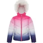 Rokka&Rolla Girls' Heavy Winter Puffer Jacket Bubble Coat-Gradient Ombre, Size 4-5