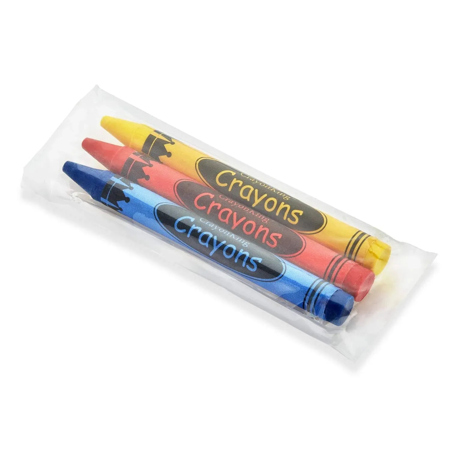 CrayonKing 100 Sets of 3-Packs in Cello (300 total bulk Crayons) Restaurants, Party Favors, Birthdays, School Teachers & Kids Coloring Non-Toxic Crayons