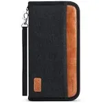 Travel Document Organizer - RFID Passport Wallet Case Family Holder Id Wristlet