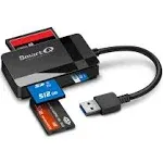 SmartQ C368BK USB 3.0 MULTI-CARD READER, Plug N Play, Apple/Windows Compatible