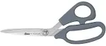 Clauss 18081 8-Inch Bent Titanium Bonded Adjustable Tension Shears with Extra Large Ultraflex Handles, Grey 