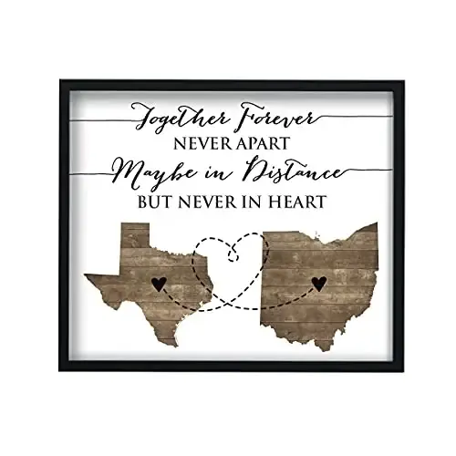 CANARY ROAD Two State Print | Personalized Grandparent Sign | Long Distance Gift | Going Away Gift | Moving Away Present | State to State Gift | Mother's Day Gift | Father's Day Gift