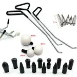 Paintless Dent Repair Tools 6 Pieces of Dent Removal Rods with Awl Head Paintless Dent Removal Kit Car Auto Body Dent Removal of Hail Dents and Door Ding (3pcs Rod 20 pcs Pen)