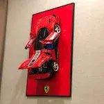 iLuane Display Wallboard for Lego Technic Ferrari Daytona SP3 42143, Adult Collectibles Lego Car Wall Mount for Building Set, Great for Lego Lovers (No Car Included)