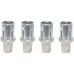 DuraSteel Adjustable Stainless Steel Bullet Feet for 1-5/8" O.D Tubing, Set of 4