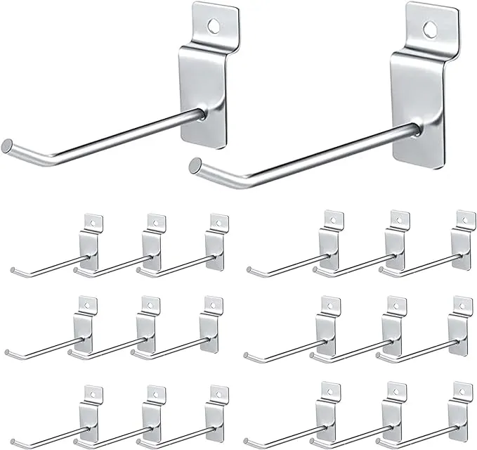 50 Pack Slatwall Hooks Heavy Duty Metal Panel Display Hooks for Garage Shop